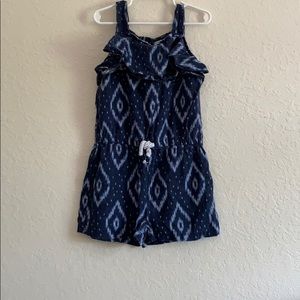 Blue tie-dye romper